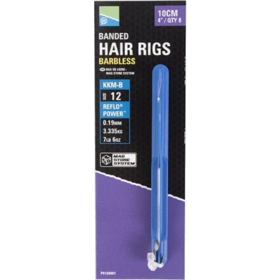 Carlige Legate Preston Kkm-b Banded Hair Rigs, Nr.16, 38cm, 8buc/pac