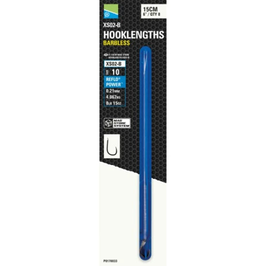 Carlige Legate Preston Mag Store Hooklength, 15cm, Nr.10, 0.21mm, 4.062kg, 8buc/pac