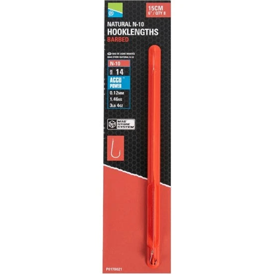 Carlige Legate Preston Natural N-10, Nr.18, 15cm, 8buc/pac