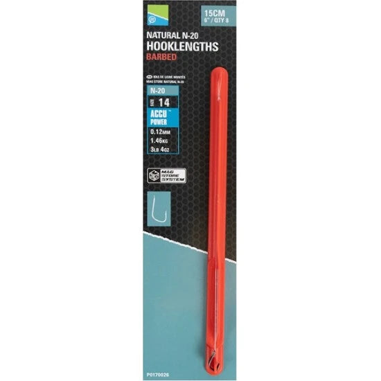 Carlige Legate Preston Natural N-20, Nr.16, 15cm, 8buc/pac