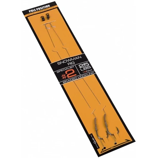 Carlige Legate Pole Position Snowman Gamakatsu, 18cm, 25lbs, Nr. 2, 2buc/pac