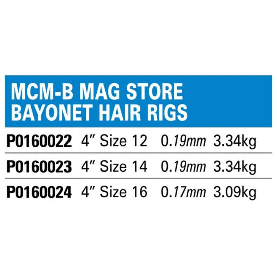 Carlige Legate Preston Mcm-b Bayonet Hair Rigs 10cm, Nr.12, 0.19mm, 3.335 Kg