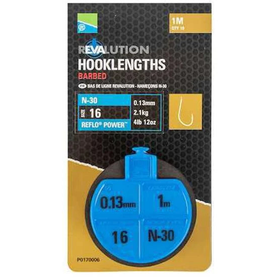 Carlige Legate Preston Revalution Hooklengths N-50, Nr.10, 10buc/rola