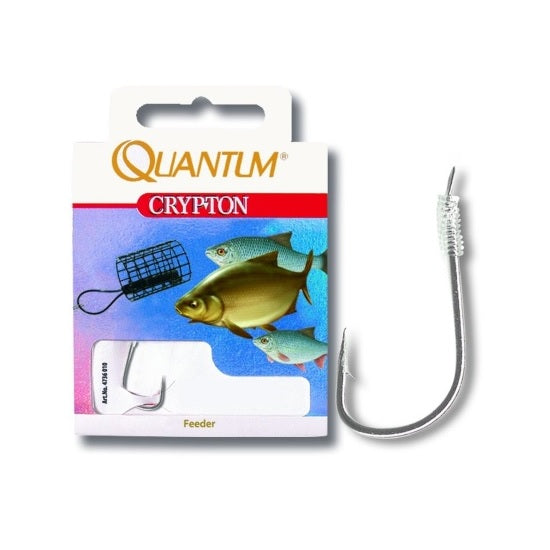 Carlige Legate Quantum Crypton Feeder Nr.16 70cm Fir 0.12mm Black Nickel