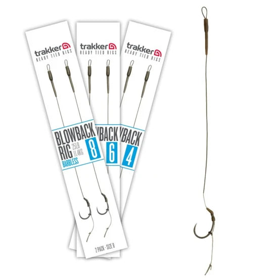 Carlige Legate Trakker Blowback Ready Rigs, Barbless, Nr.4, 25lbs, 2buc/pac