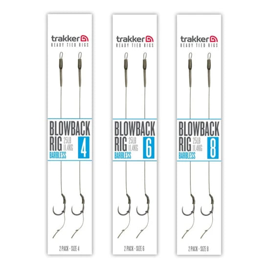 Carlige Legate Trakker Blowback Ready Rigs, Barbless, Nr.4, 25lbs, 2buc/pac