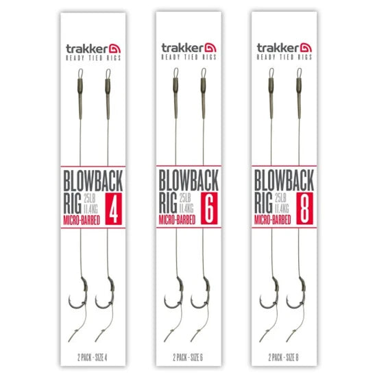 Carlige Legate Trakker Blowback Ready Rigs, Micro Barbed, Nr.8, 25lbs, 2buc/pac