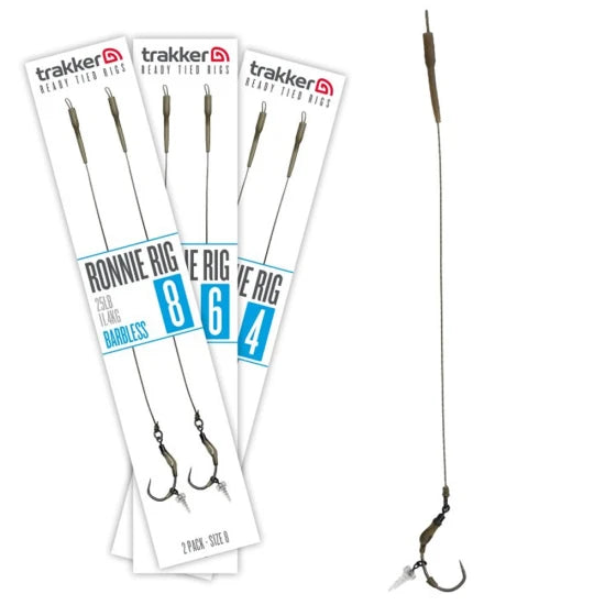 Carlige Legate Trakker Ronnie Rigs, Barbless, Nr.8, 25lbs, 2buc/pac