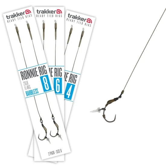 Carlige Legate Trakker Ronnie Rigs, Barbless, Nr.8, 25lbs, 2buc/pac