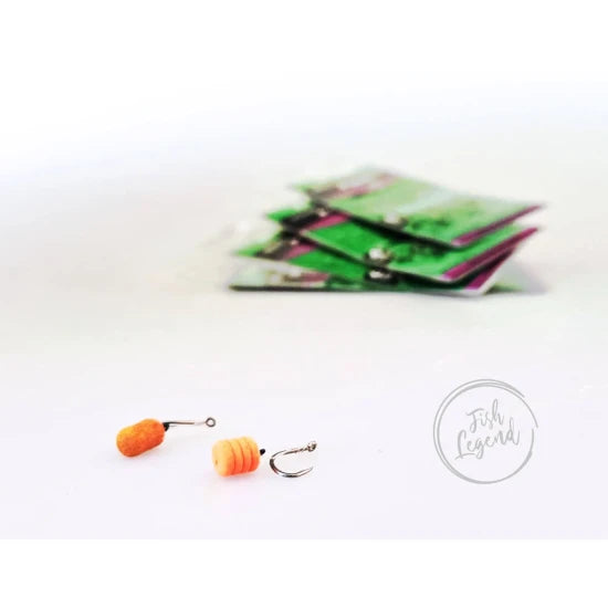 Carlige Legate Zfish Method Feeder D-rig, Carlig Nr.4, Spin 6mm, Fir  Fluorocarbon 0.26mm, 5buc/pac