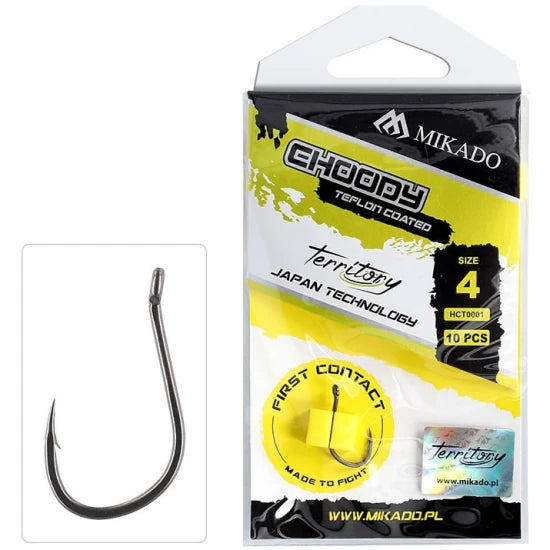 Carlige Mikado Crap Territory Choody Teflon Coated, Nr.8, 10buc/pac