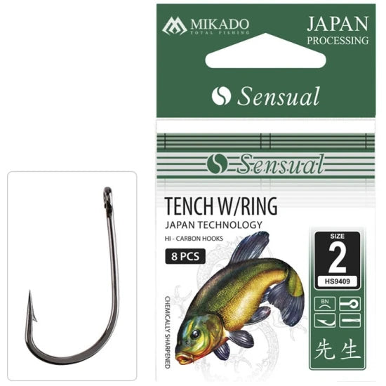 Carlige Mikado Sensual Tench W/ring Bn, Nr.4, 10buc/pac