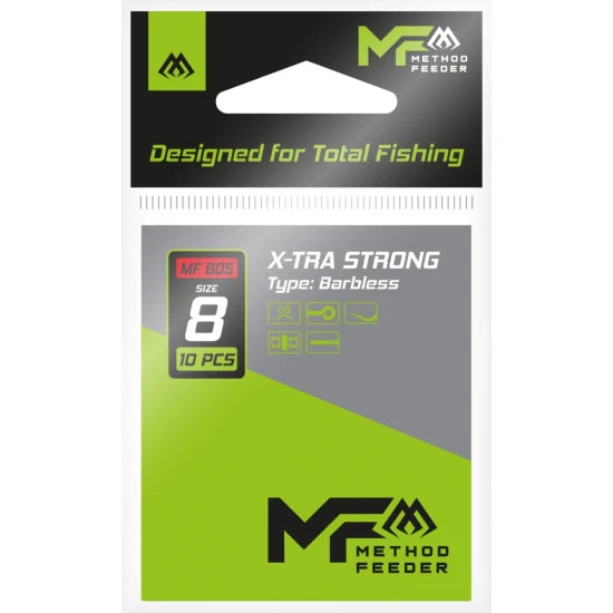 Carlige Mikado X-tra Strong Barbless, N.12, 10buc/pac