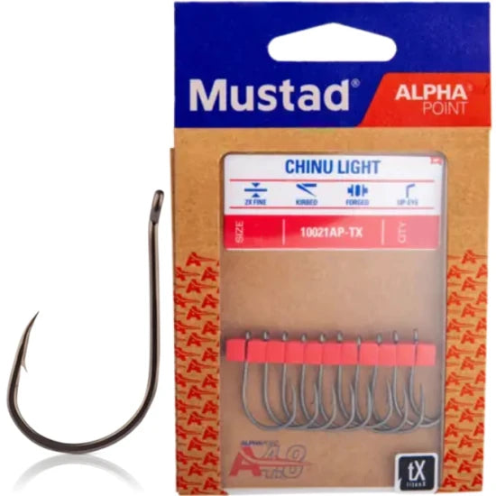 Carlige Mustad Chinu Light Ochi Titan Alpha Point Nr.6, 12buc/pac