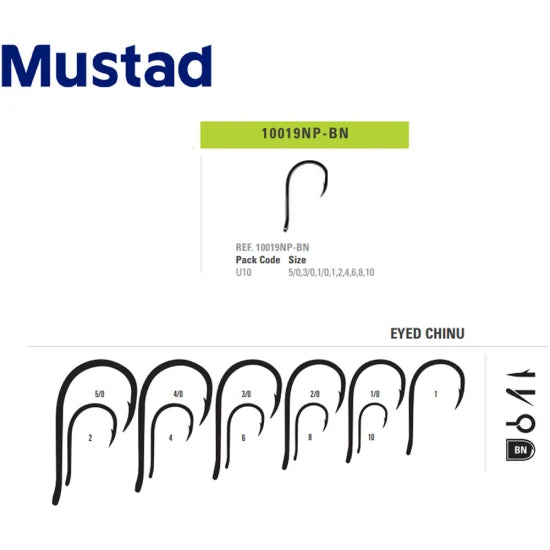 Carlige Mustad Chinu Ultrapoint Eyed Nr.1, 12buc/pac