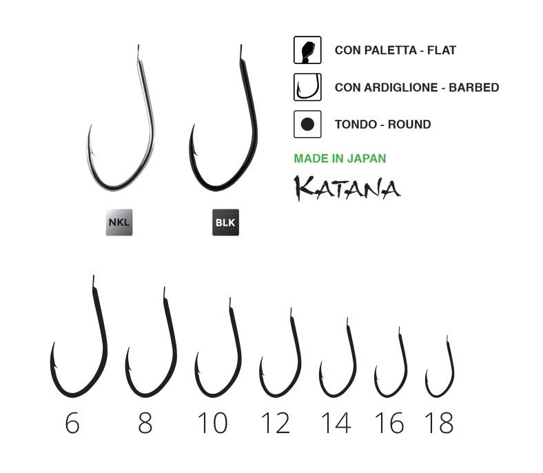 Carlige Maver Katana 1055 Nickel nr 14 20buc/plic