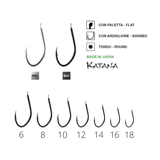Carlige Maver Katana 1055 Nickel Nr 6 20buc/plic