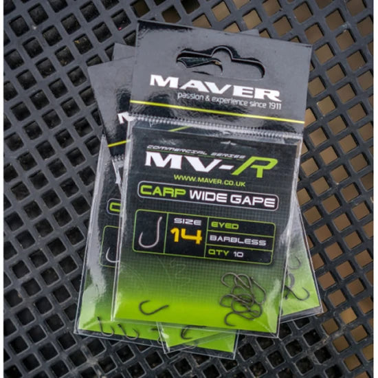 Carlige Maver Mv-r Carp Wide Gape Barbless