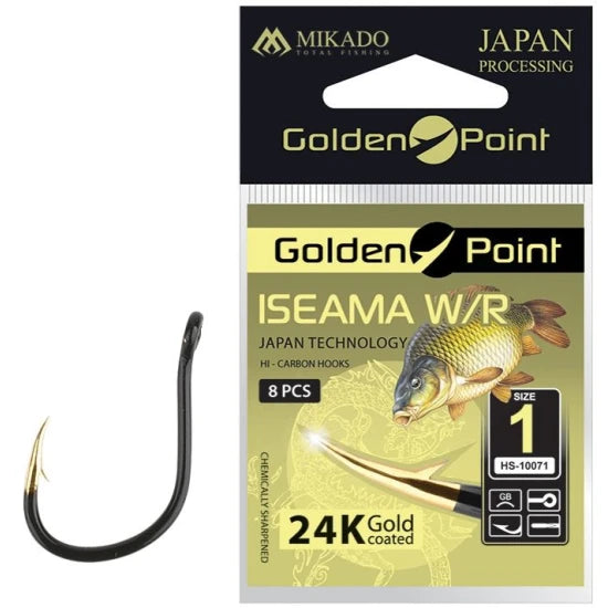 Carlige Mikado Golden Point Iseama W/r, Nr.2, 8buc/plic