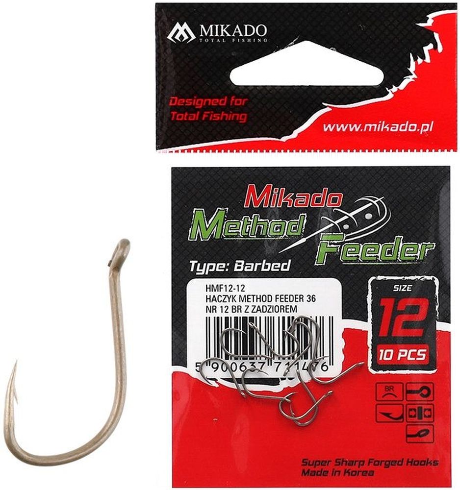 Carlige Mikado Method Feeder BN 36, Nr.12, 10buc/plic