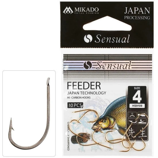 Carlige Mikado Sensual Feeder Hs9109 Bn, Nr.8, 10buc/plic