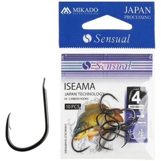 Carlige Mikado Sensual Iseama Black Nikel, Nr.1, 10buc/plic
