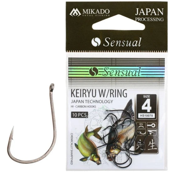 Carlige Mikado Sensual Keiryu W/ring Bn, Nr.8, 10buc/plic