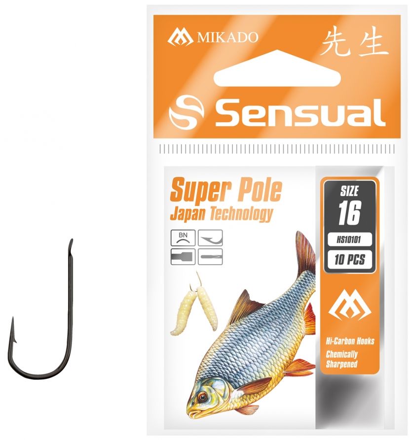 Carlige Mikado Sensual Super Pole Bn, Nr.16, 10buc/plic