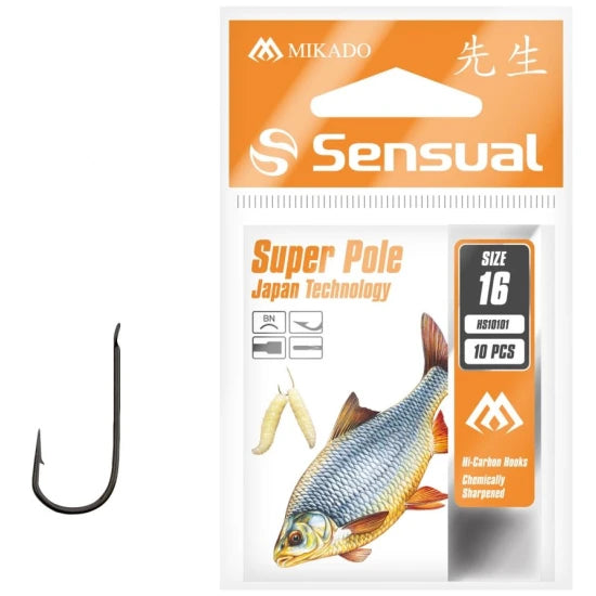 Carlige Mikado Sensual Super Pole Bn, Nr.18, 10buc/plic