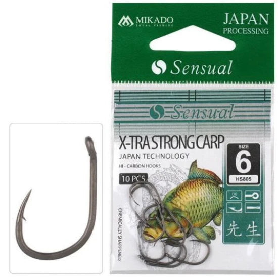 Carlige Mikado Sensual X-tra Strong Carp Nr.6 10buc/plic