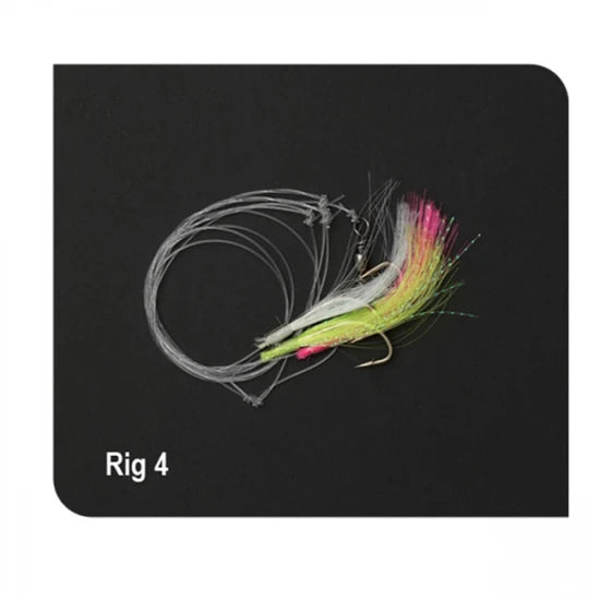 Carlige Montate Dam 4 Mackrel Uv No.2/0 100cm/10cm 0.55/0.45mm