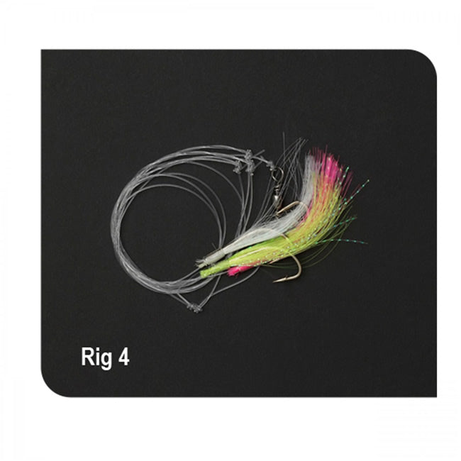 Carlige Montate DAM 4 Mackrel UV No.2/0 100cm/10cm 0.55/0.45mm