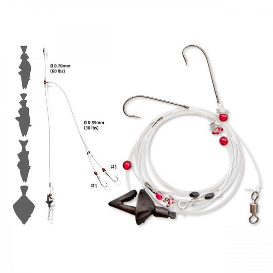 Carlige Montate Zebco No.1 Z-Sea Wishbone