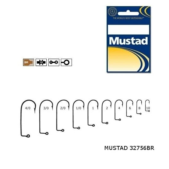 Carlige Mustad M32756 Bronz Pentru Jig/twister, Nr.4 100buc/plic