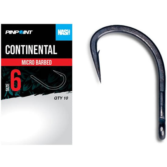 Carlige NASH Continental Size 6, 10buc/pac