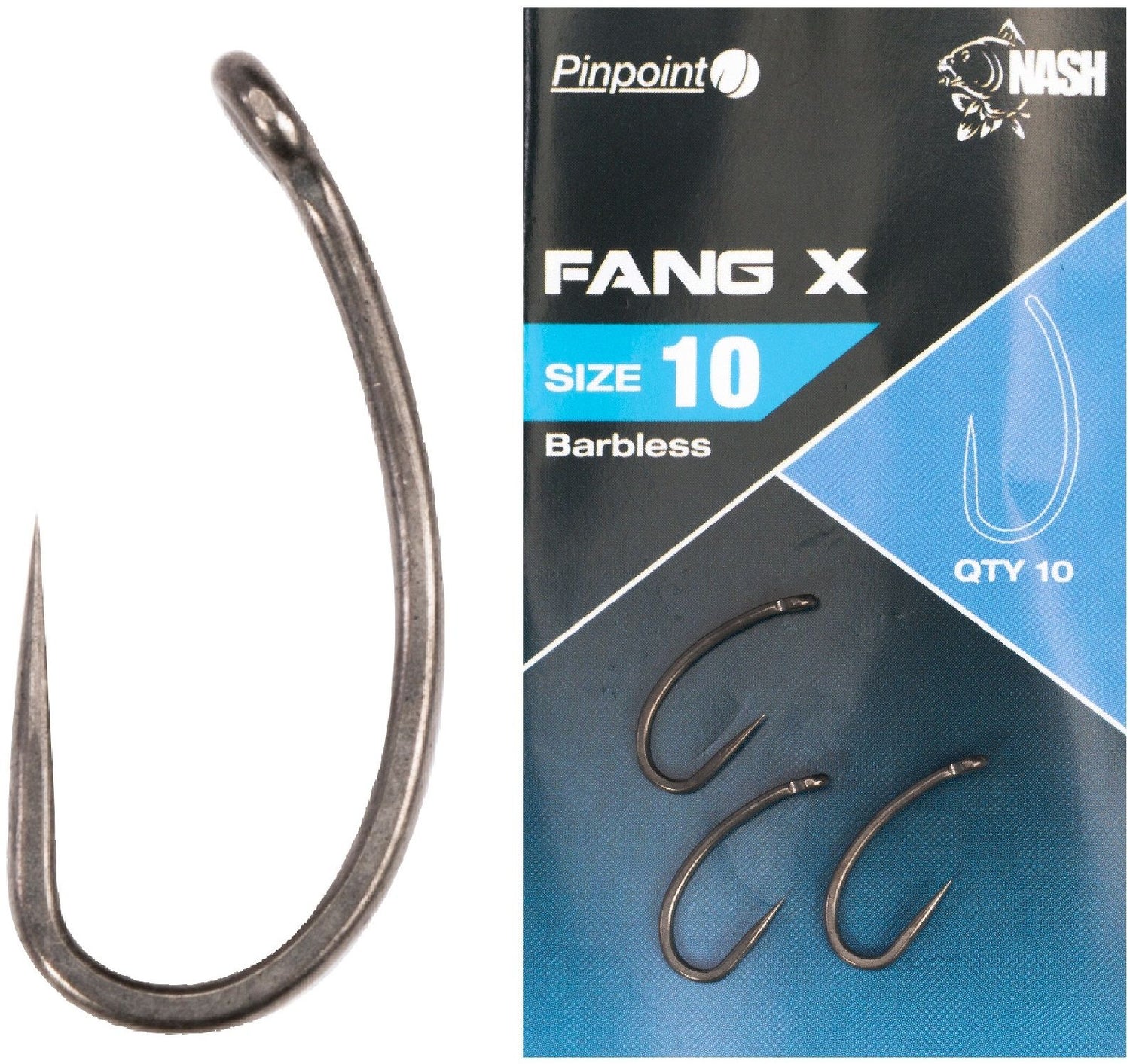 Carlige NASH Fang X Barbless, Size 6, 10buc/pac