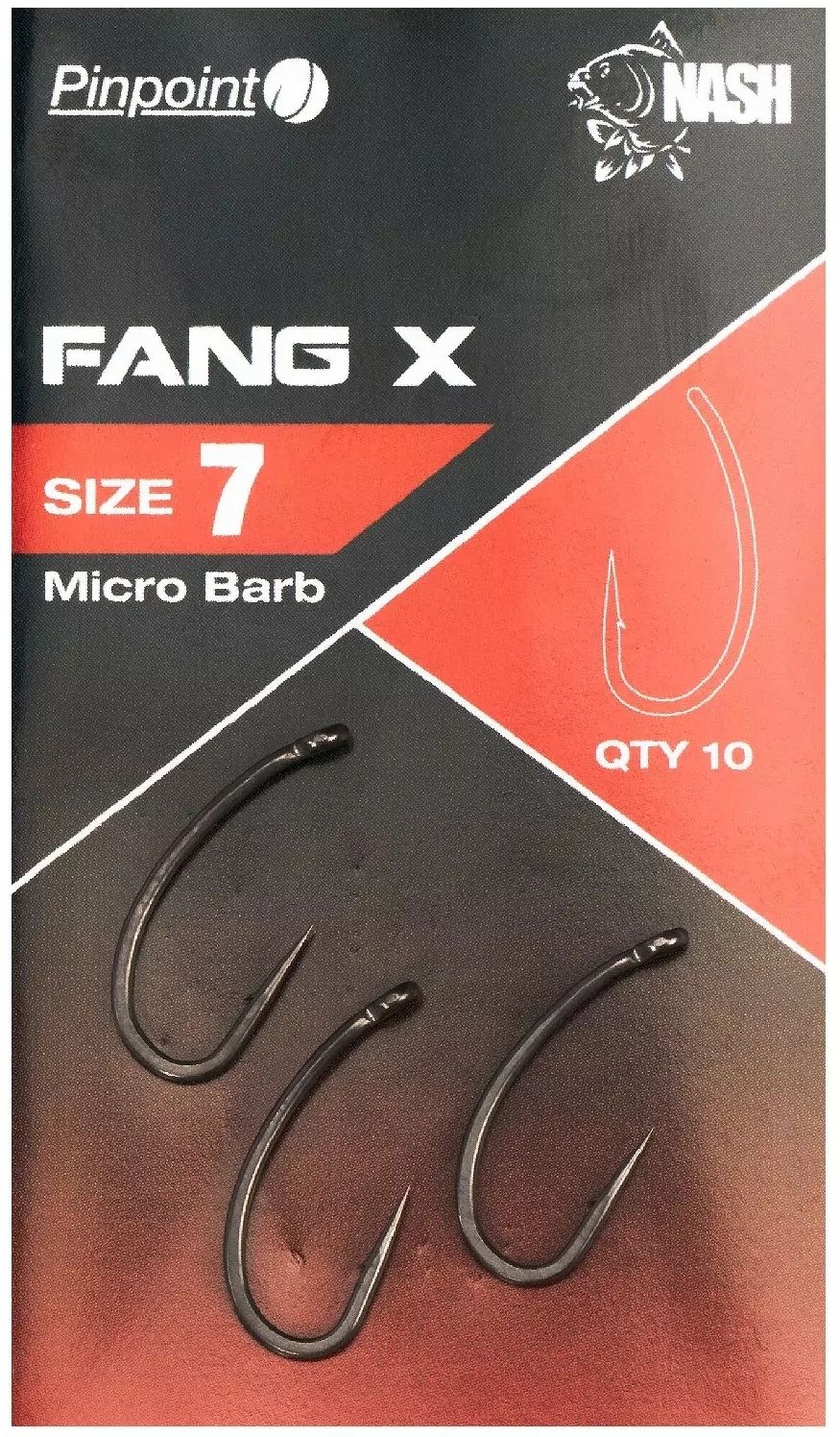 Carlige NASH Fang X Micro Barb, Size 6, 10buc/pac