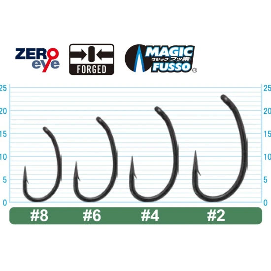 Carlige Owner Cm-09 Carp Master Curve Shank Magic Fusso, Nr.4, 8buc/pac