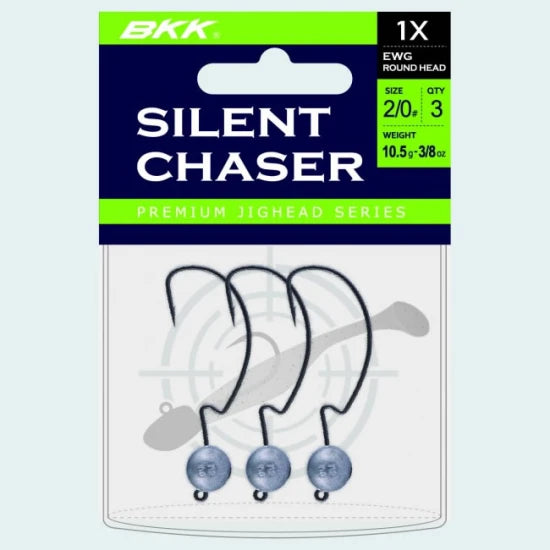 Carlige Offset Bkk Silent Chaser 1x Ewg Round Head, Nr.3/0, 7g, 3buc/plic