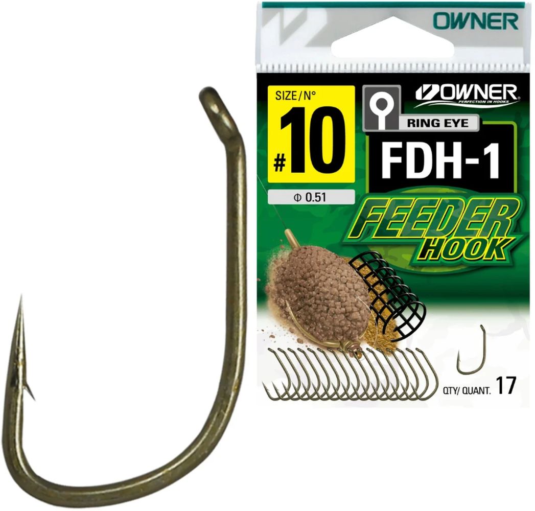 Carlige Owner FDH-1 Amano Tenkara W/Eye Brown, Nr.12, 17buc/pac