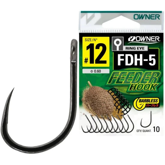 Carlige Owner Fdh-5 Barbless Iseama Weye Black Chrome, Nr.10, 9buc/pac