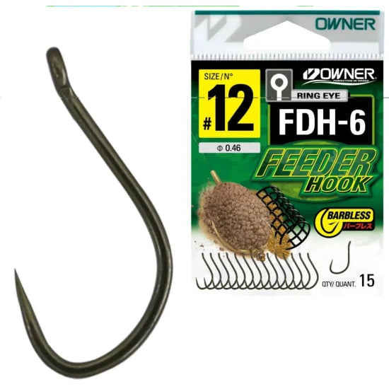 Carlige Owner Fdh-6 Barbless Picket Hook Brown, Nr.10, 14buc/pac