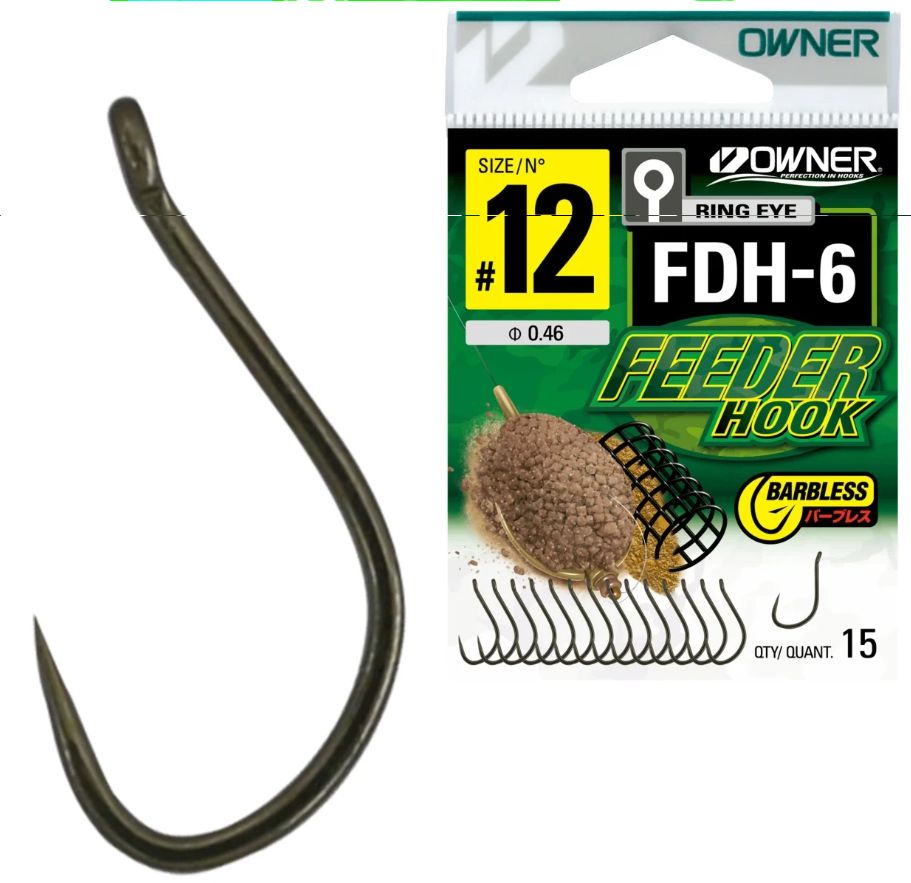 Carlige Owner FDH-6 Barbless Picket Hook Brown, Nr.16, 15buc/pac
