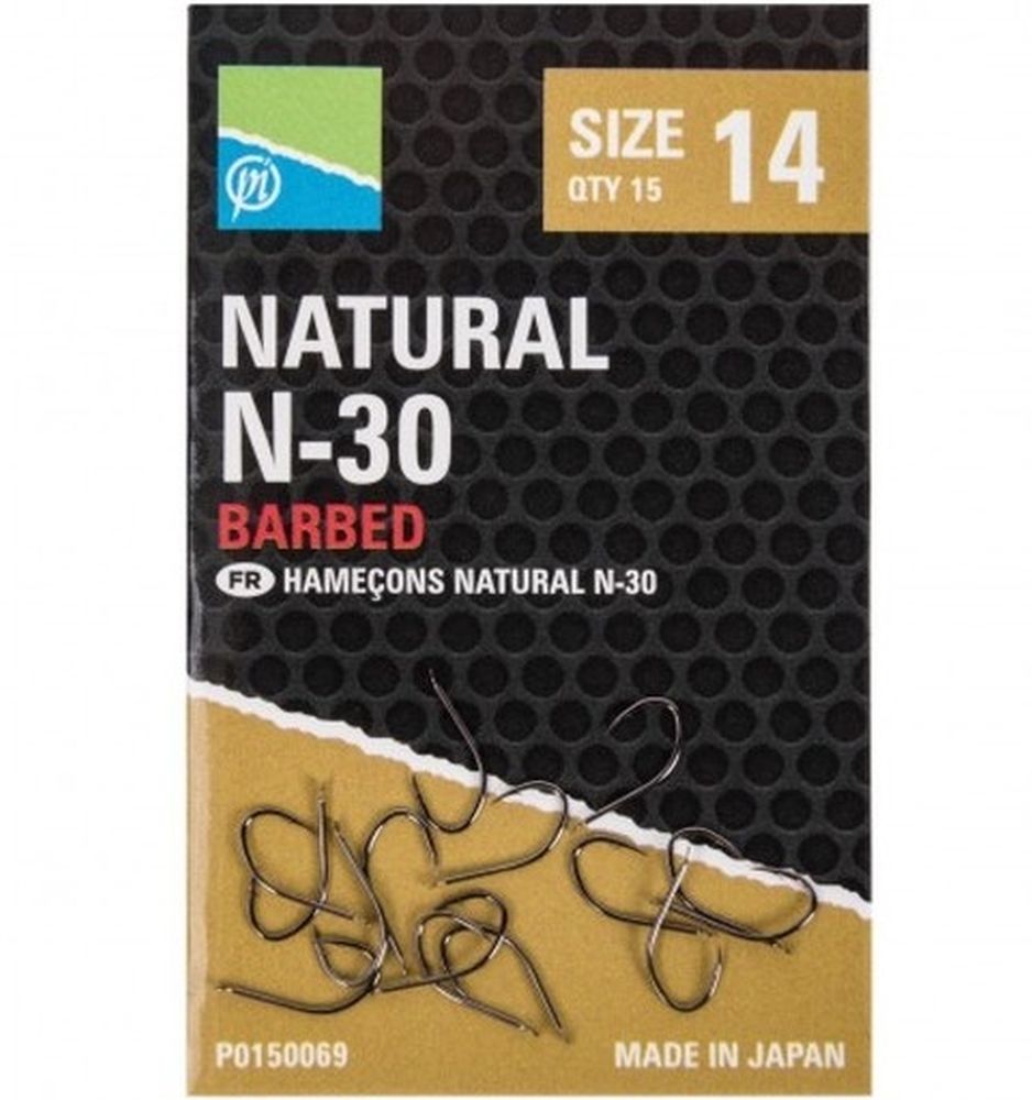Carlige Preston Natural N-30, Nr.18, 10buc/plic