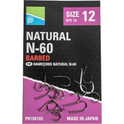 Carlige Preston Natural N-60, Nr.14, 10buc/pac