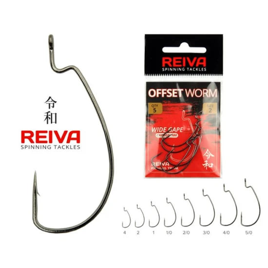 Carlige Reiva Offset Worm Nr.4 5buc/pac