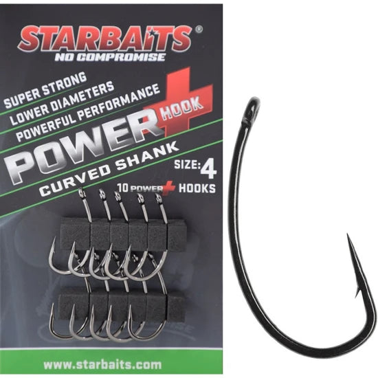 Carlige Starbaits Power Curved Shank, Nr.8, 10buc/pac