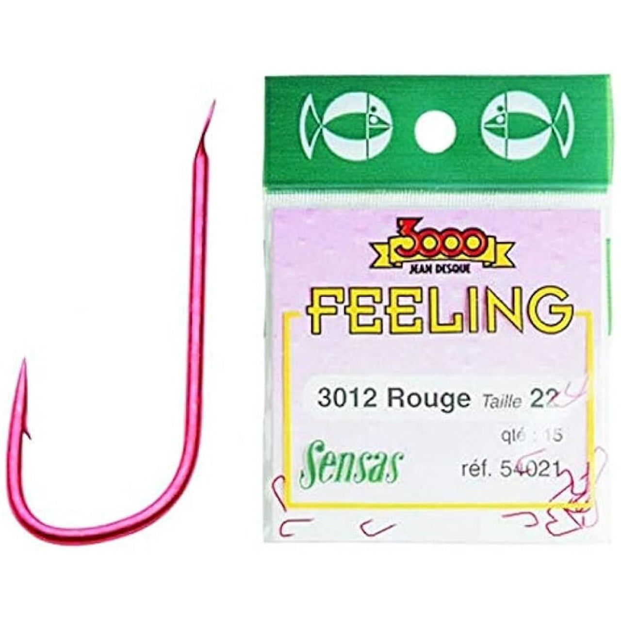 Carlige Sensas 3012 Red, Nr.18, 15buc/pac