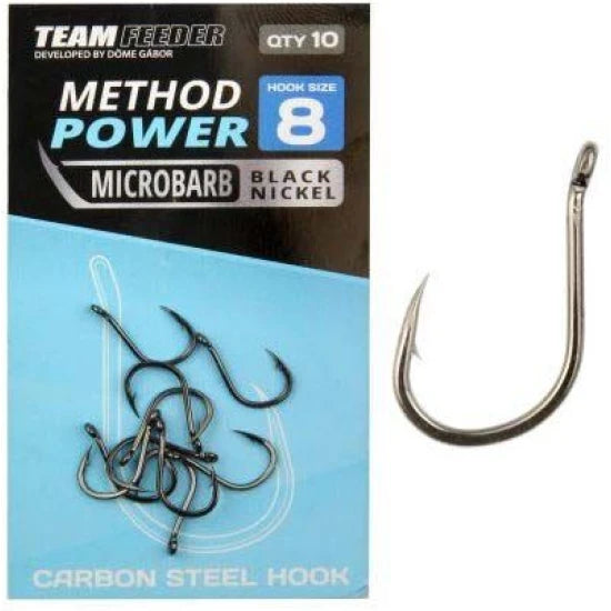 Carlige Team Feeder By Dome Method Power Microbarb, Nr.10, 10buc/pac