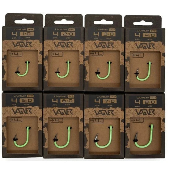 Carlige Vagner Hook Livebait Pro, Nr.6/0, 4buc/pac